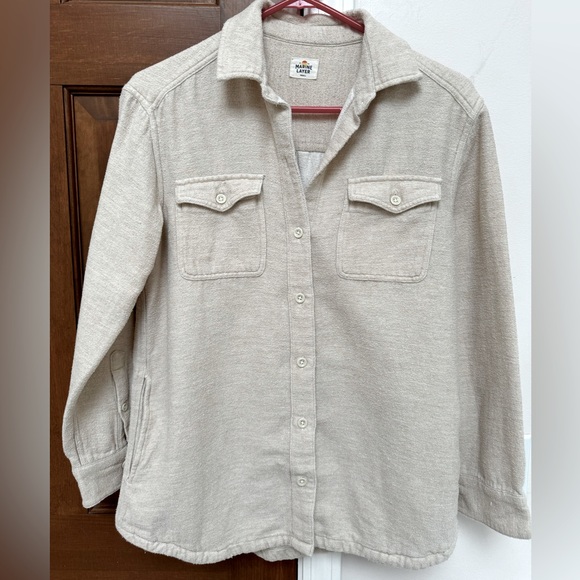 Marine layer woman’s flannel button up with side pockets, super soft & cozy&warm - Picture 1 of 6